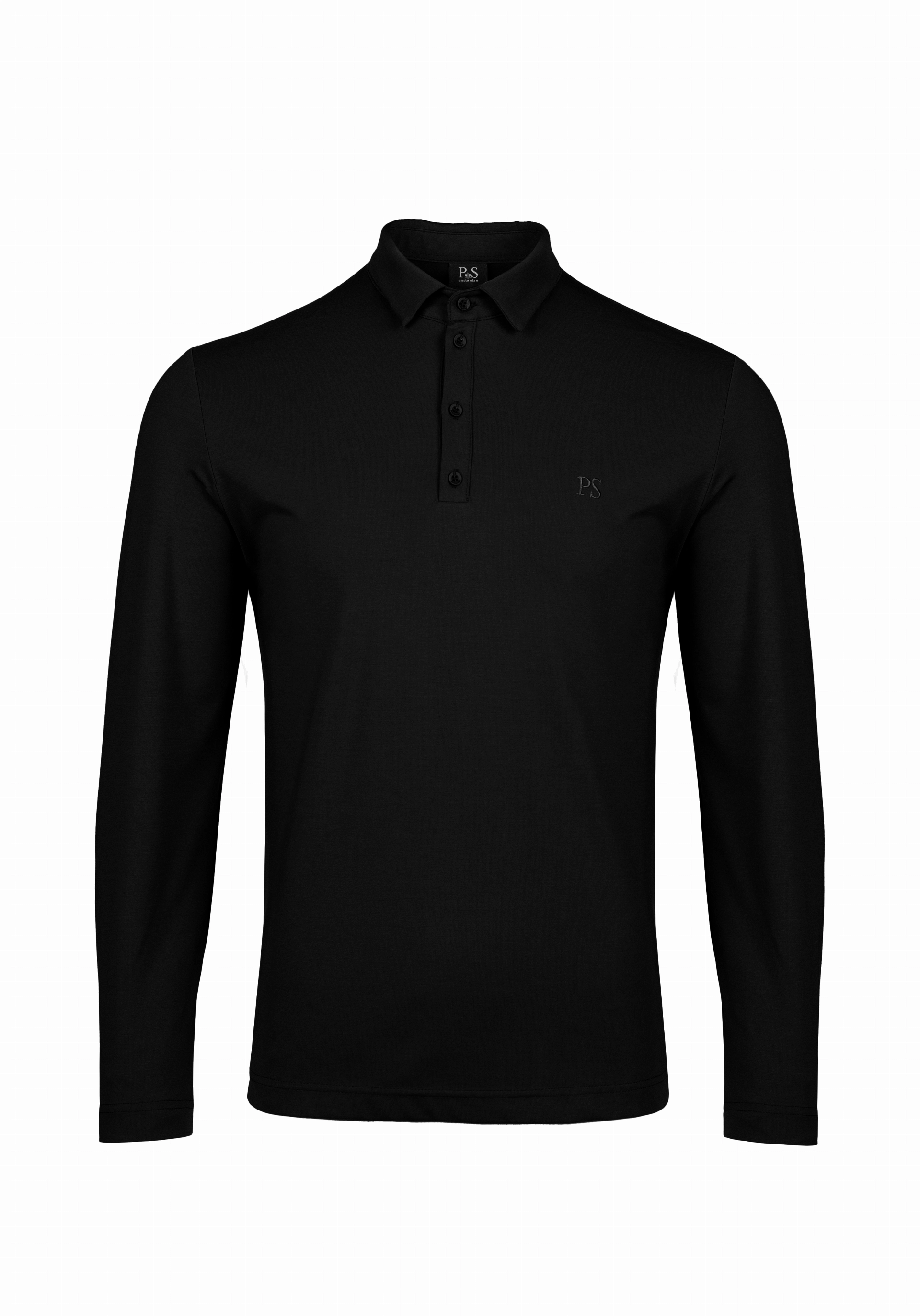 Shirt van katoen en cashmere | Black