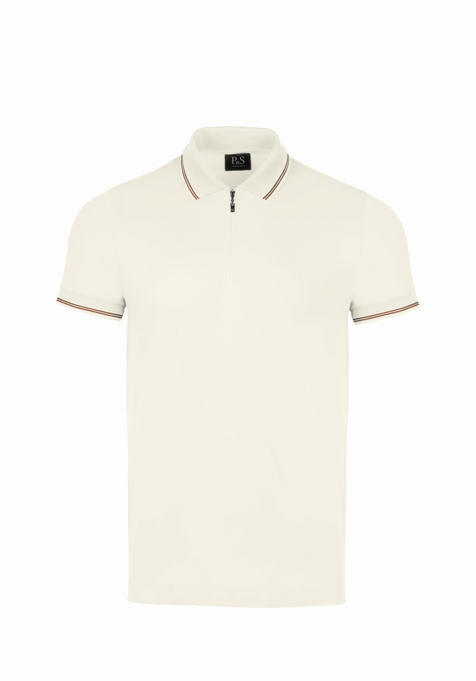 Shirt van katoen en cashmere | Beige
