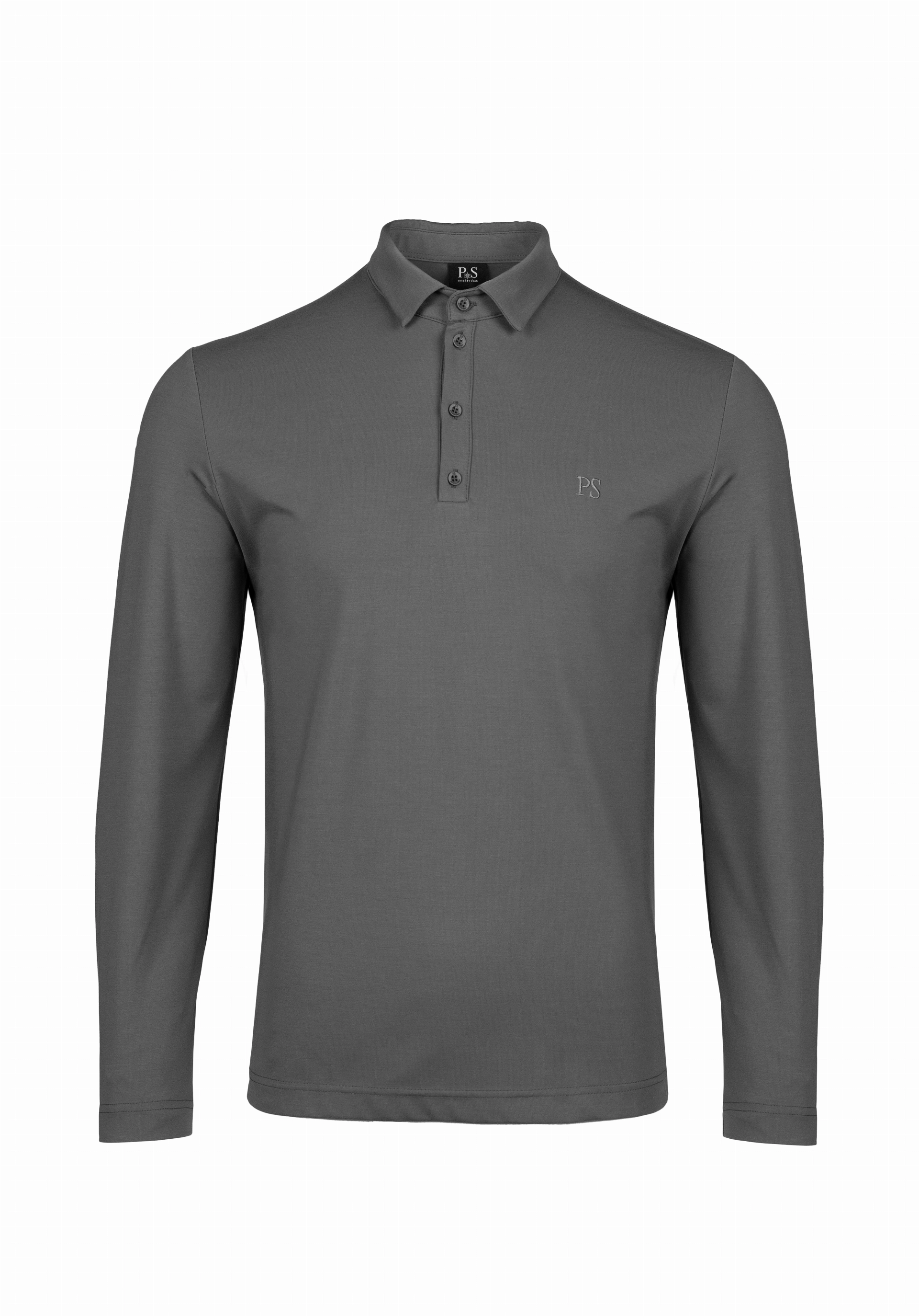 Shirt van katoen en cashmere | Grey
