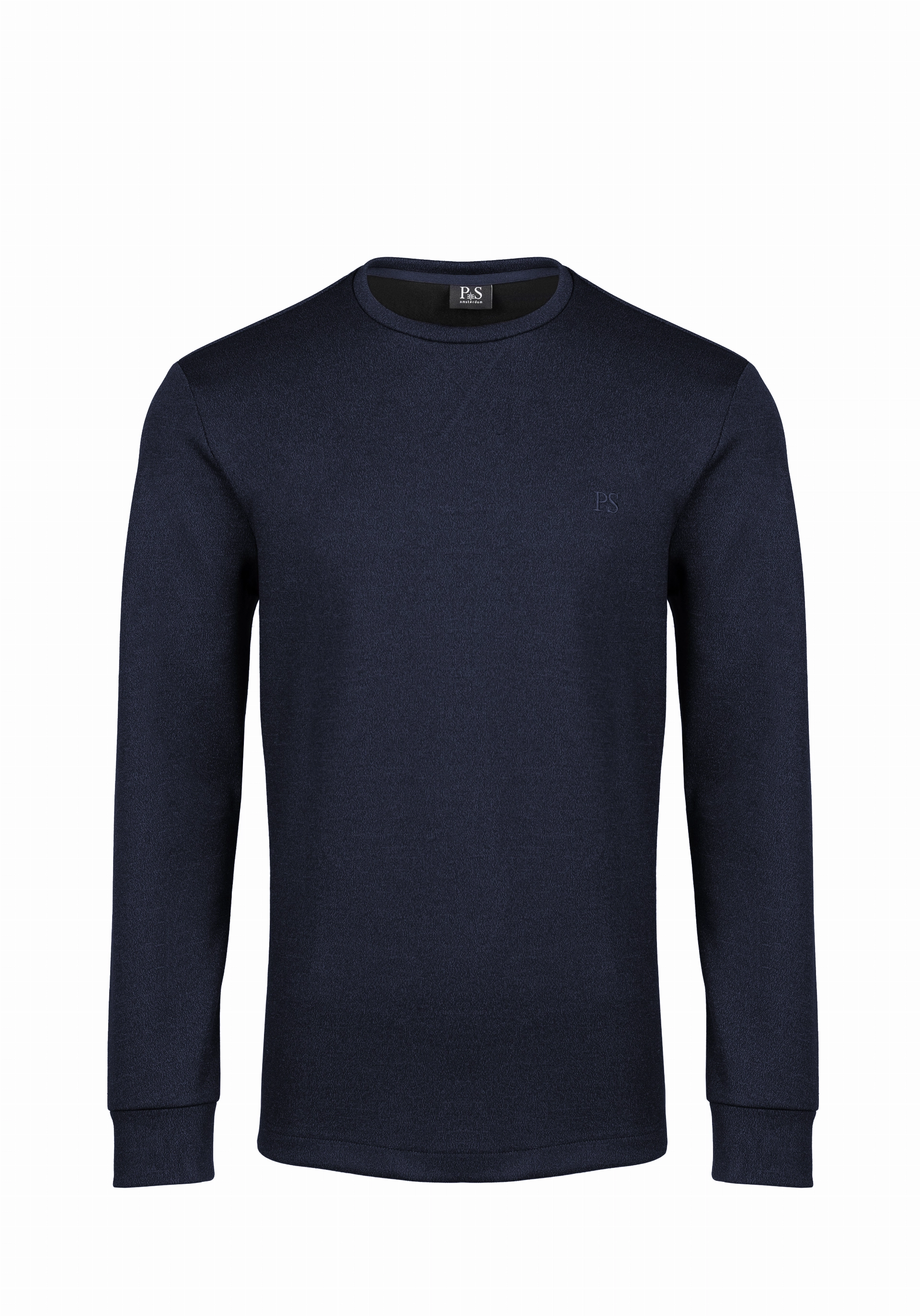 Shirt van katoen en cashmere | Blue