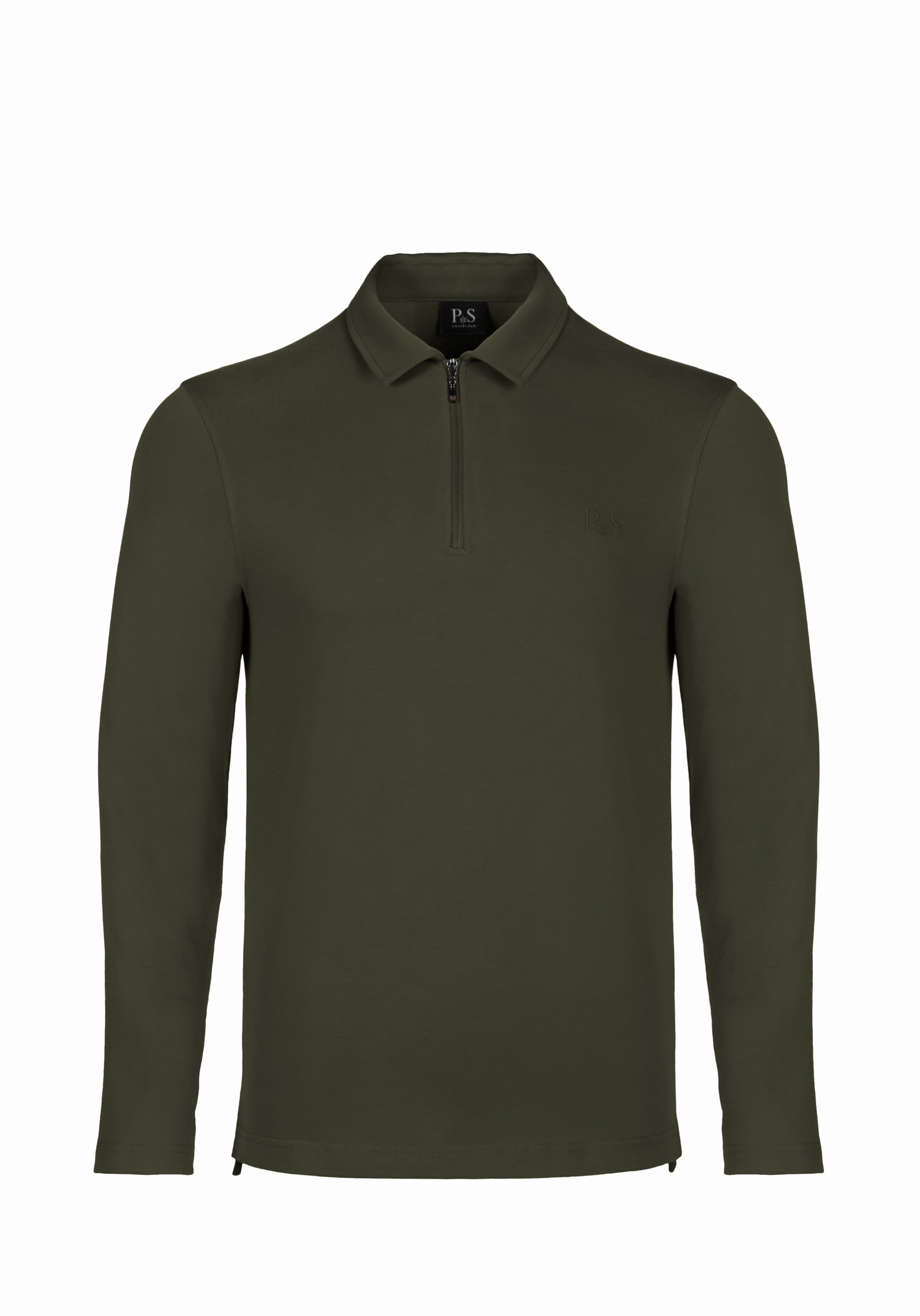 Shirt van katoen en cashmere | Green