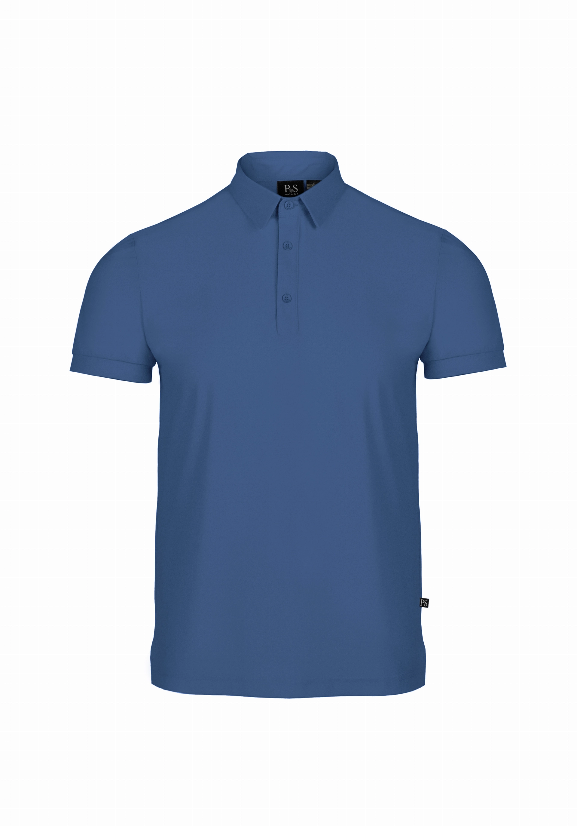 Shirt van katoen en cashmere | Blue