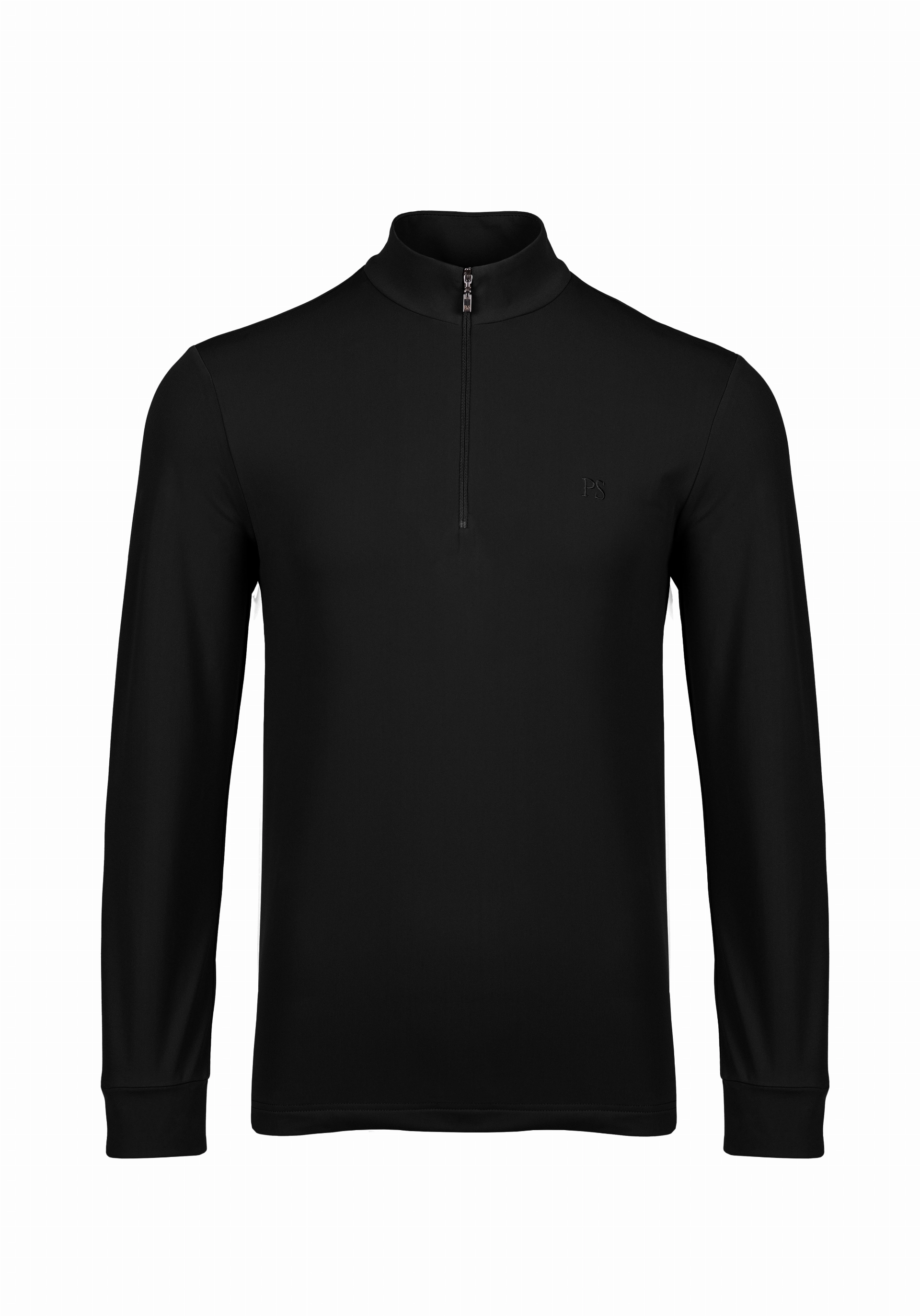 Shirt van katoen en cashmere | Black