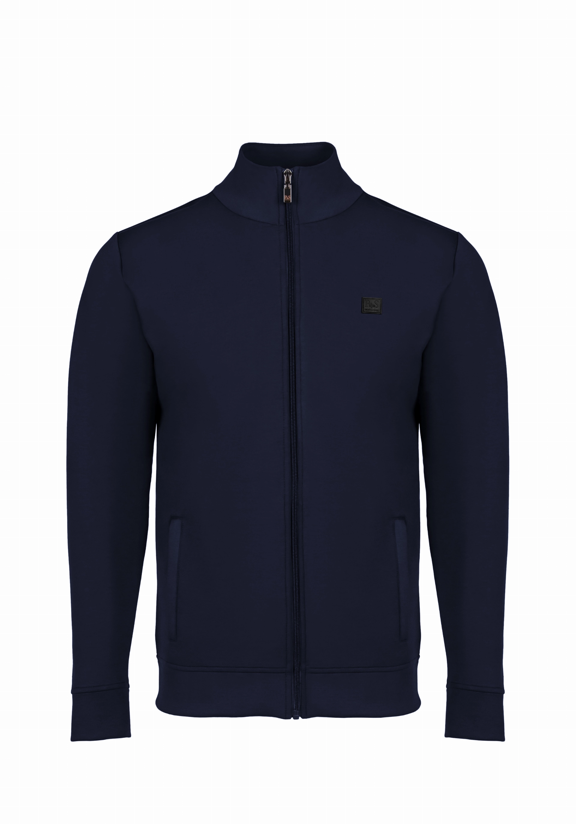 Shirt van katoen en cashmere | Blue