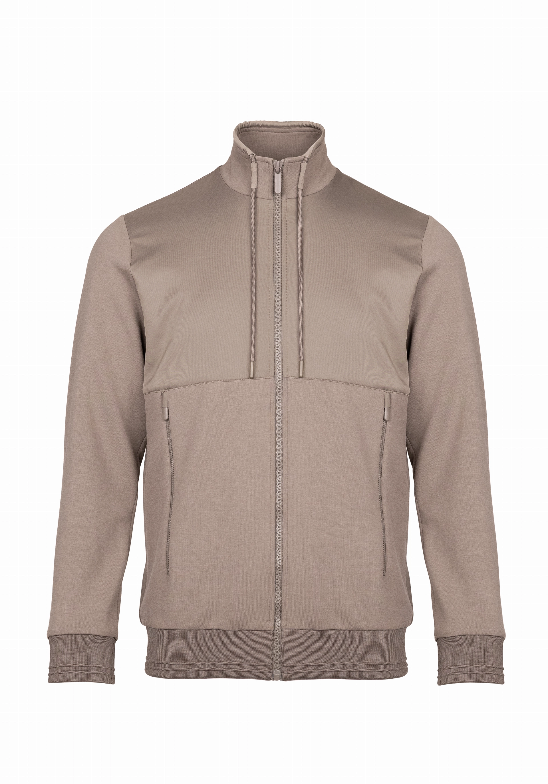 Shirt van katoen en cashmere | Brown