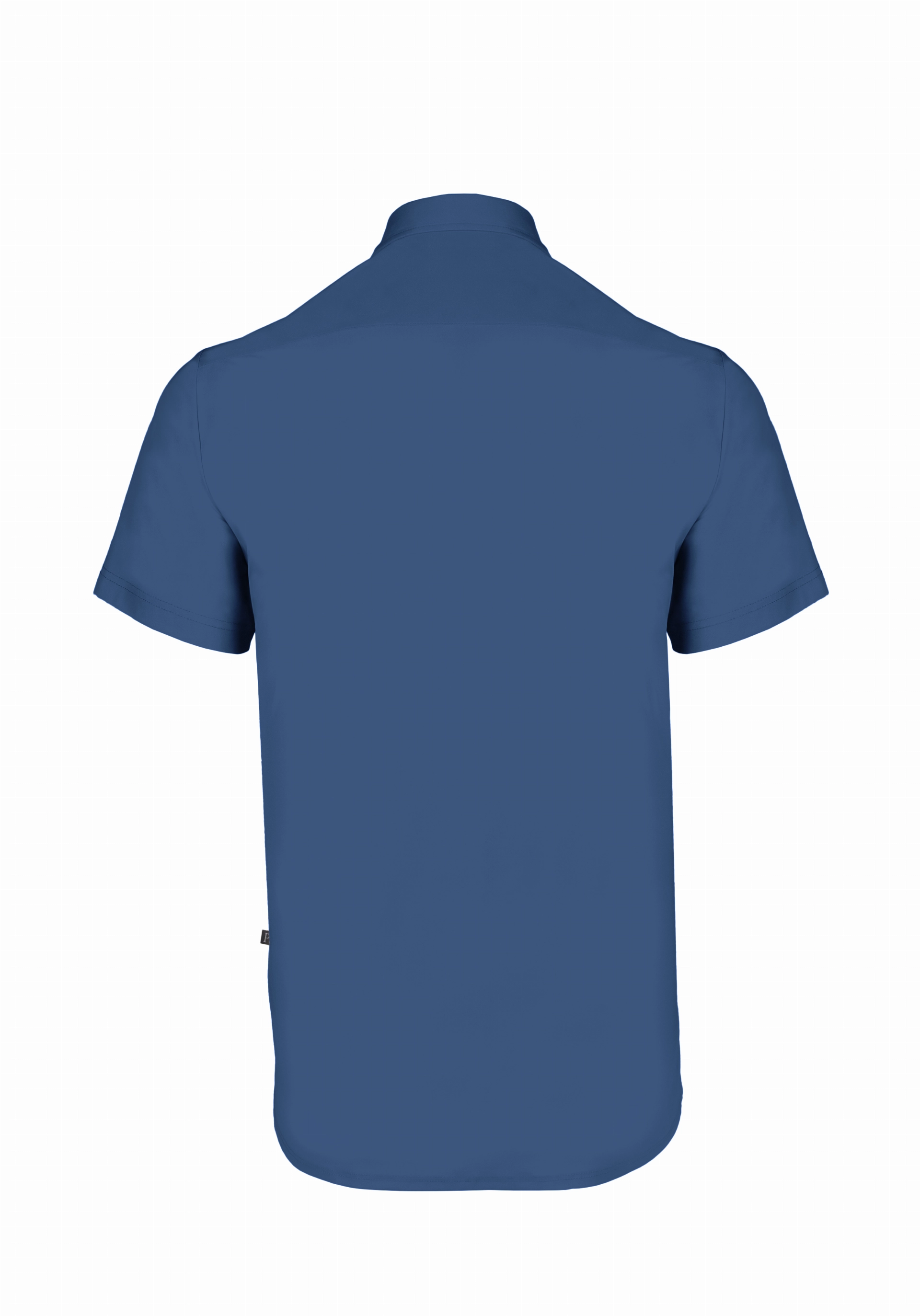 Shirt van katoen en cashmere | Blue