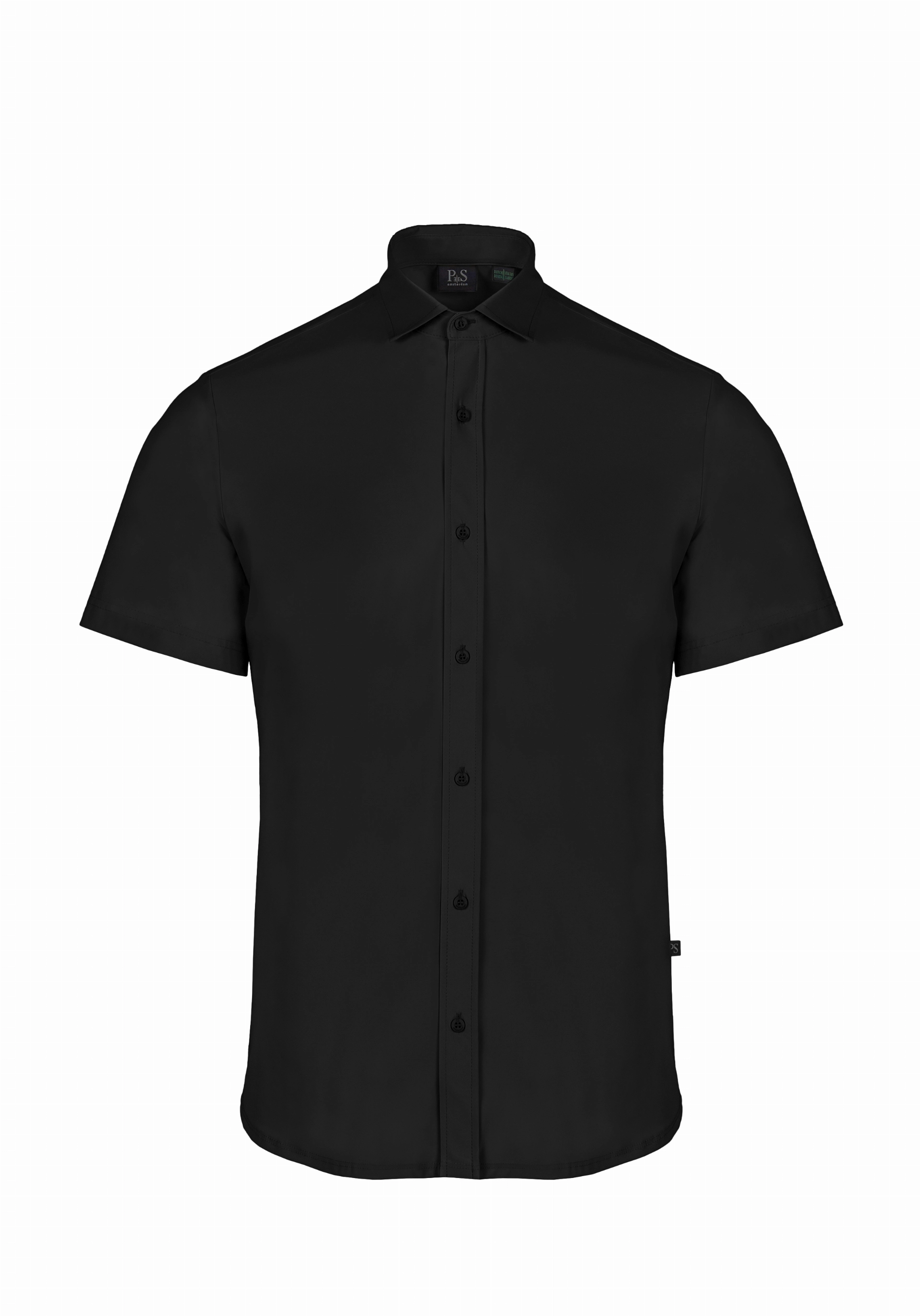 Shirt van katoen en cashmere | Black