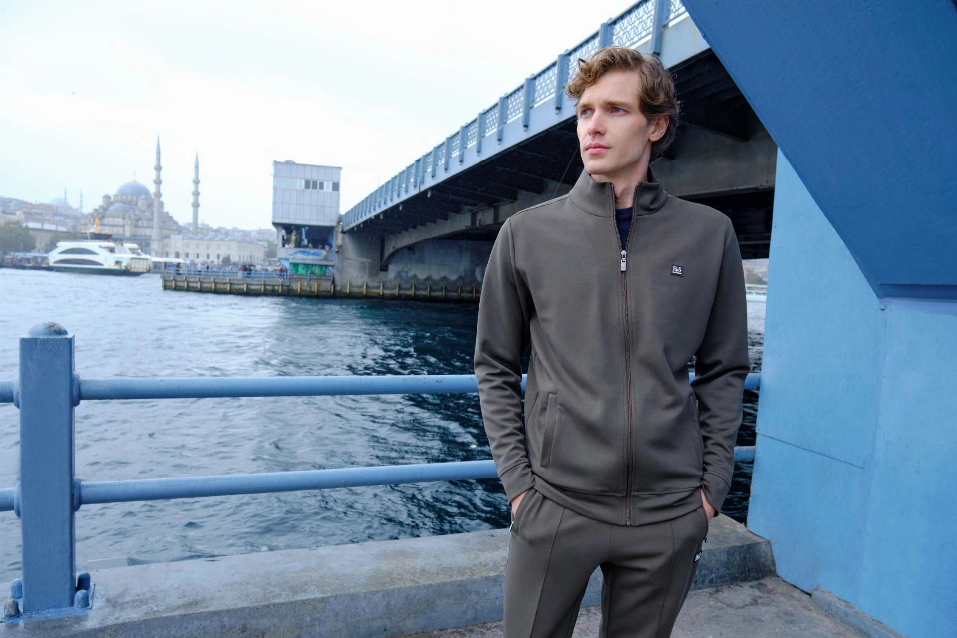 Shirt van katoen en cashmere | Green