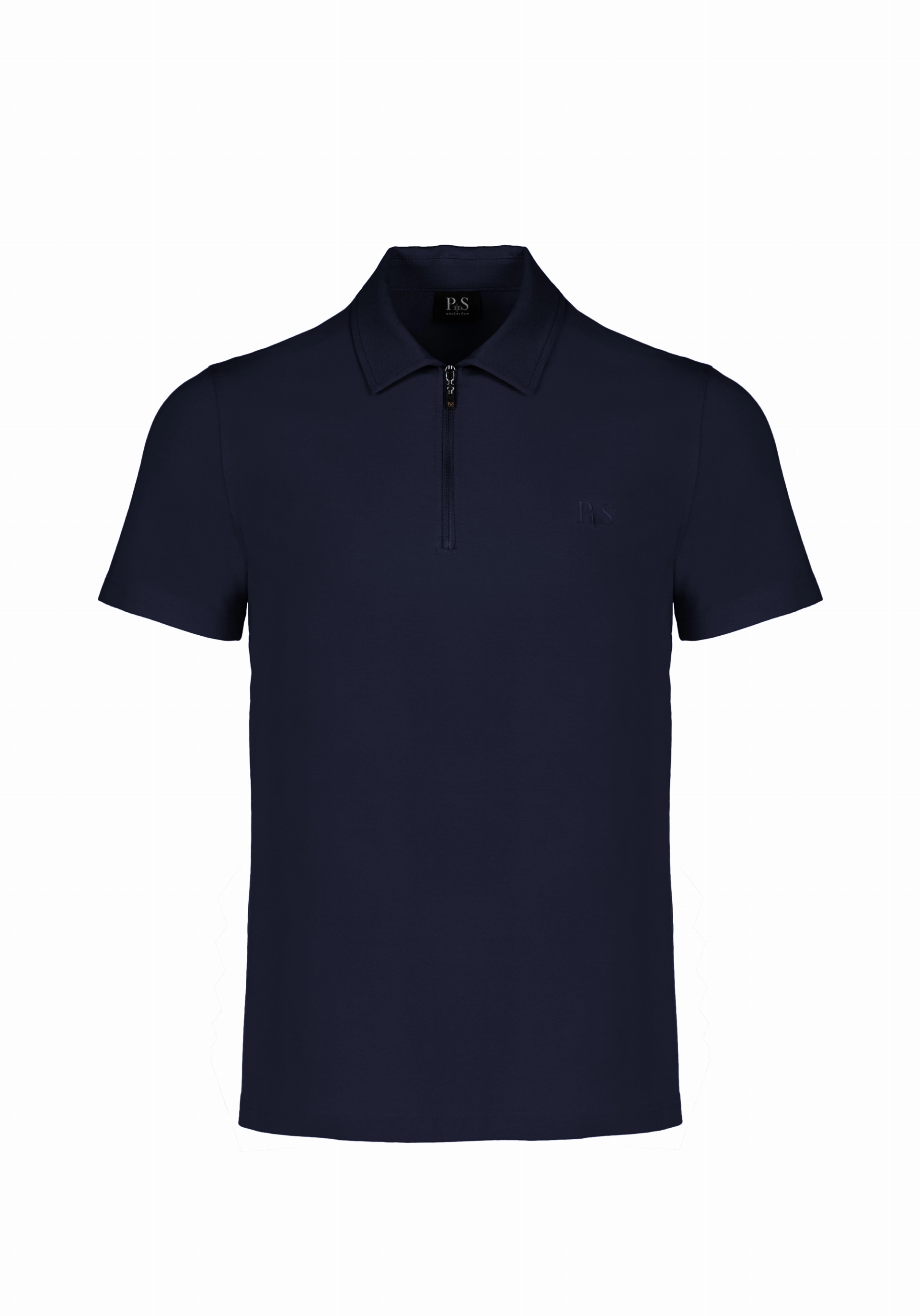 Shirt van katoen en cashmere | Blue