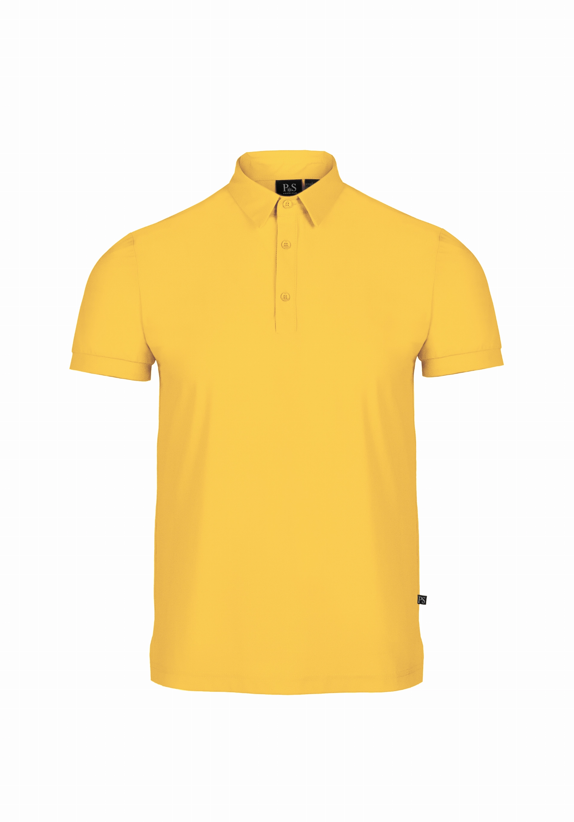 Shirt van katoen en cashmere | Yellow