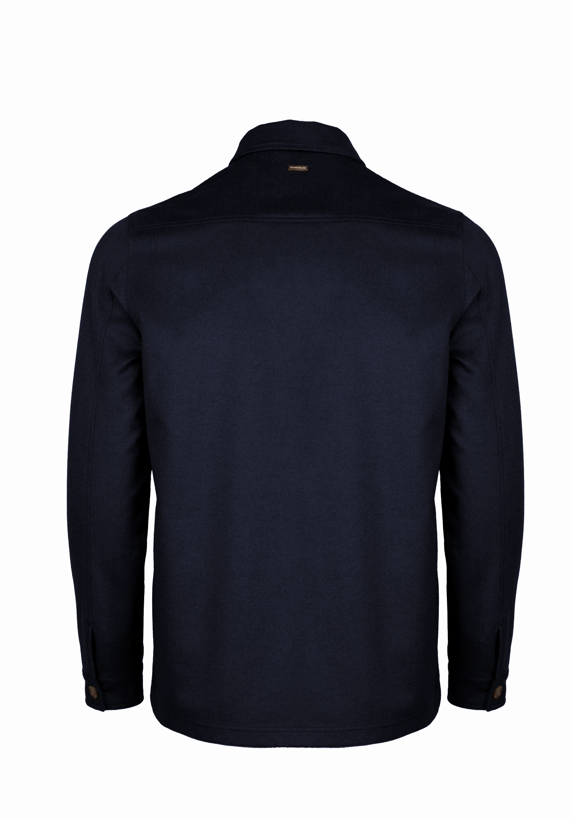 Shirt van katoen en cashmere | Blue