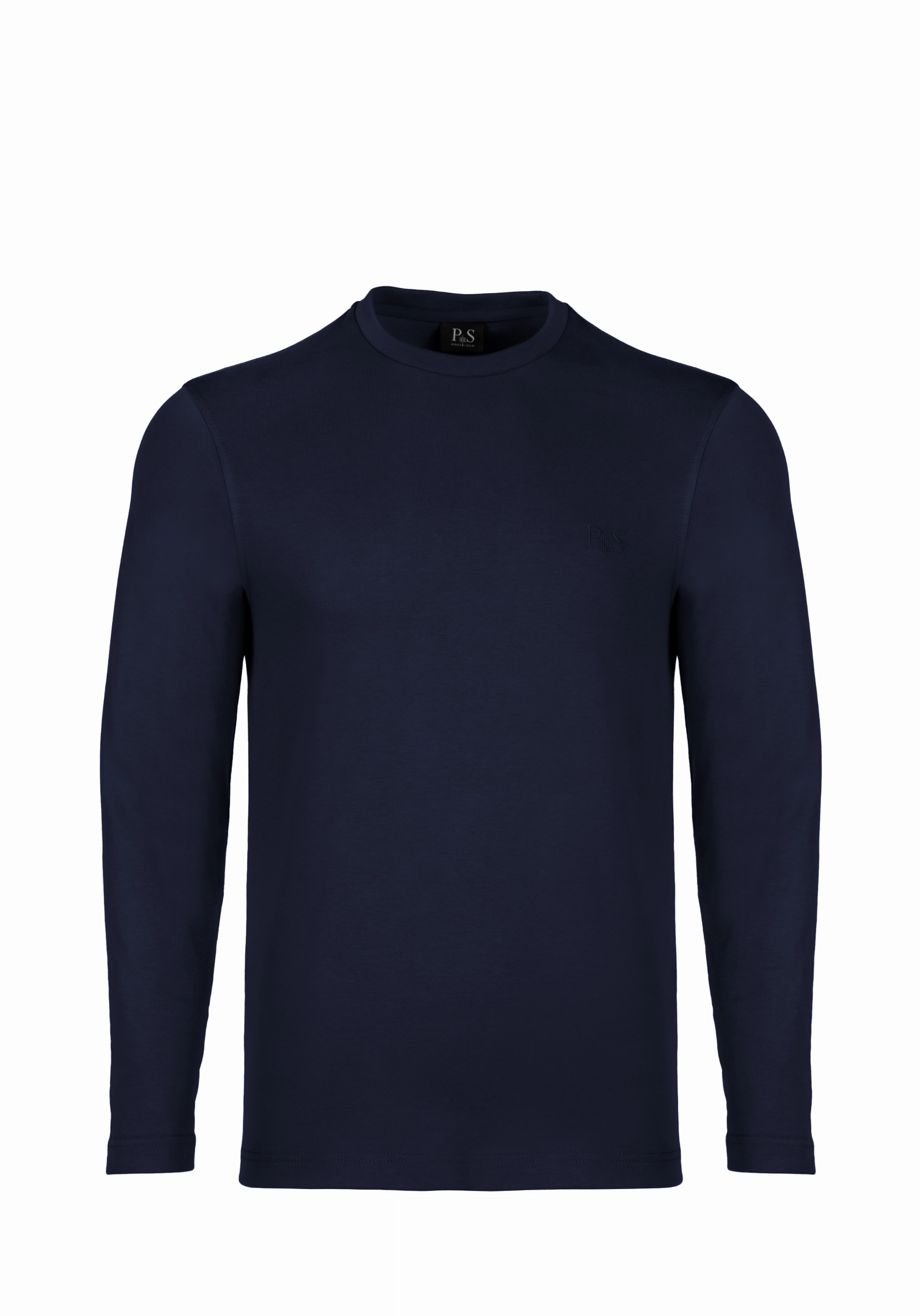 Shirt van katoen en cashmere | Blue