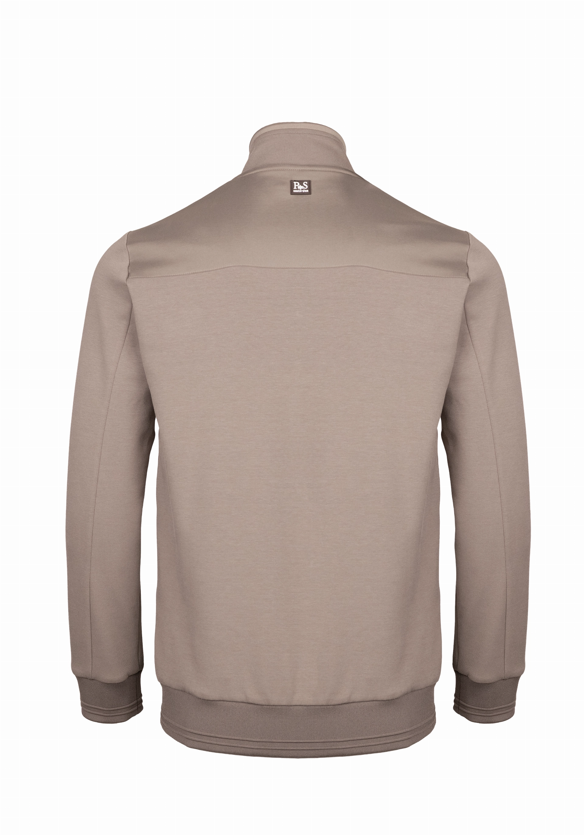 Shirt van katoen en cashmere | Brown