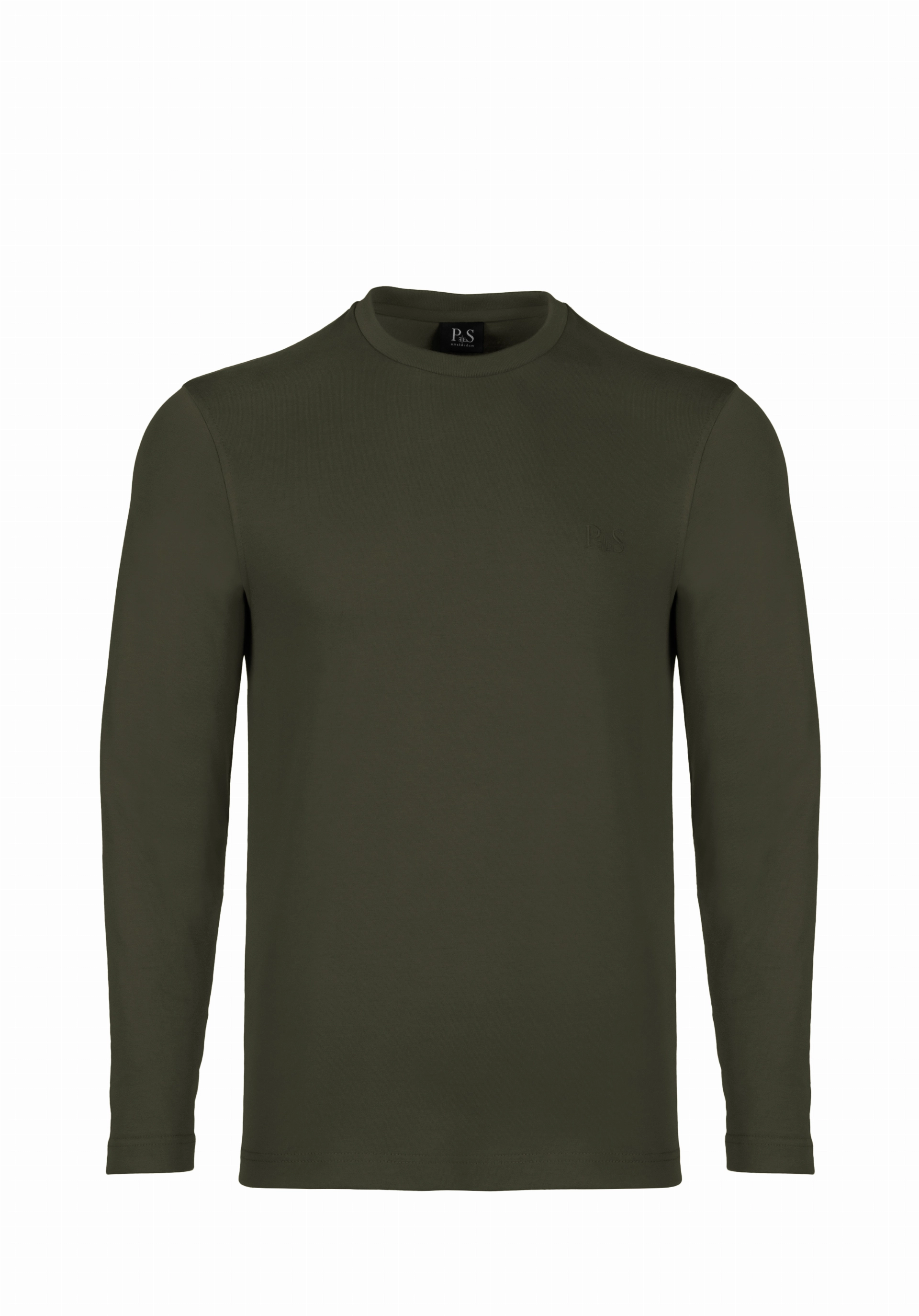 Shirt van katoen en cashmere | Green