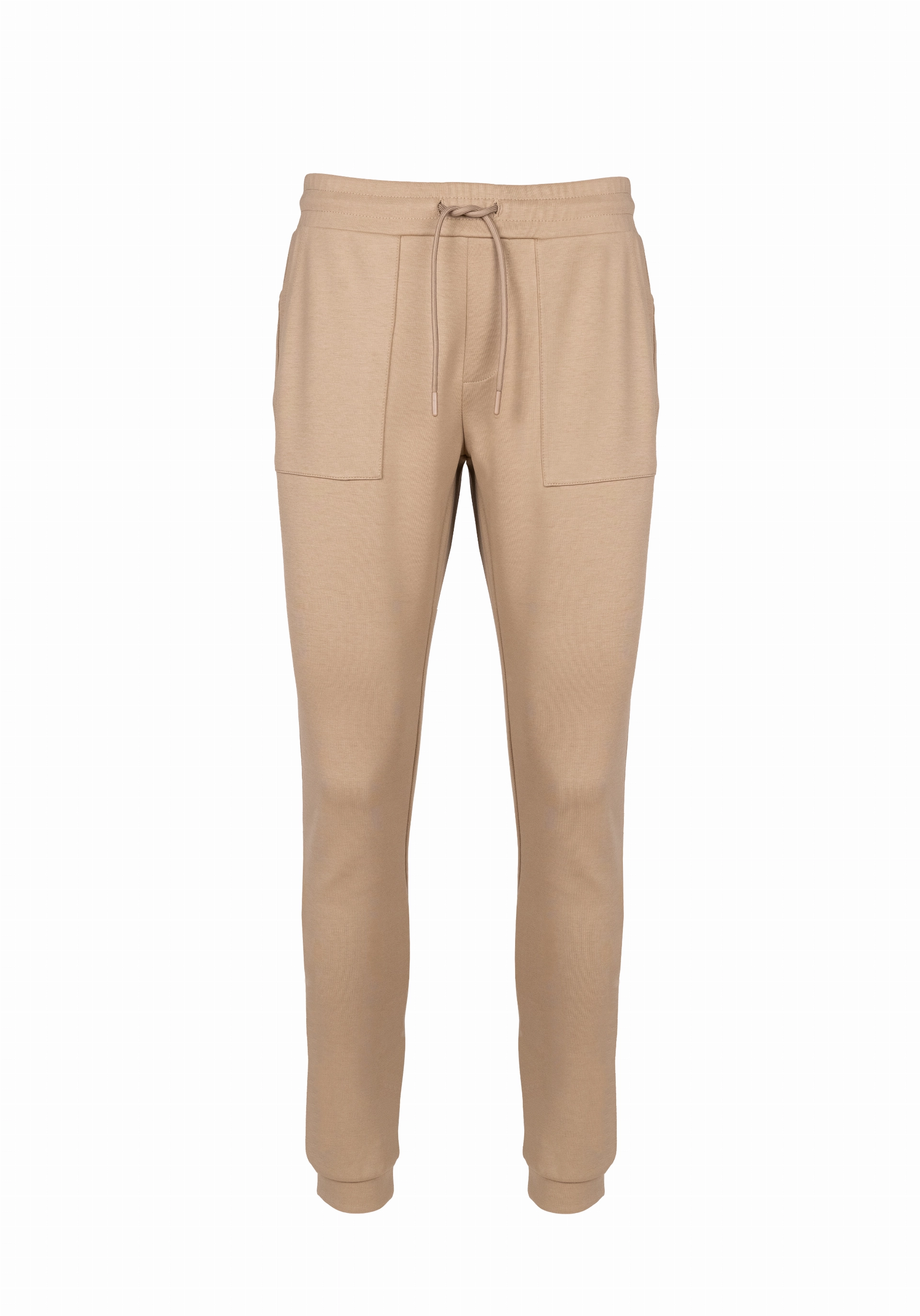 Shirt van katoen en cashmere | Beige